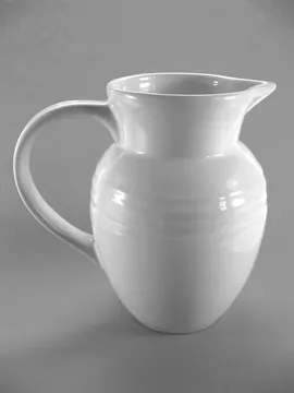 A white milk jug